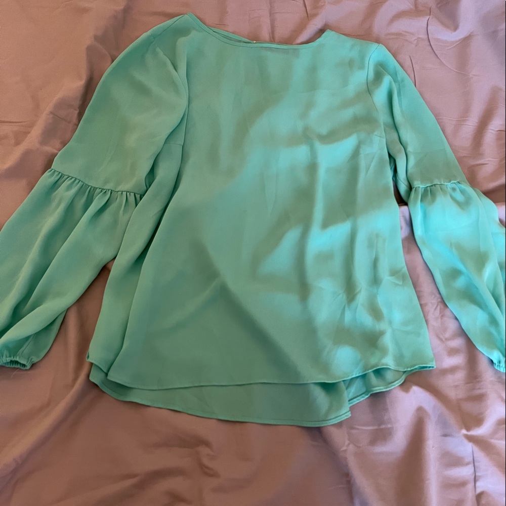 Blue long sleeve blouse